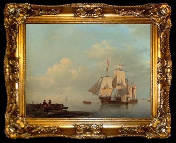 framed  unknow artist Seascape, boats, ships and warships. 125, ta009-2